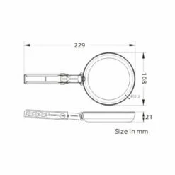 KEITH Egg And Patty Frying Pan (Ti6032) 7 KEITH Egg And Patty Frying Pan (Ti6032) -Wildernessshop Shop DIMENSIONS