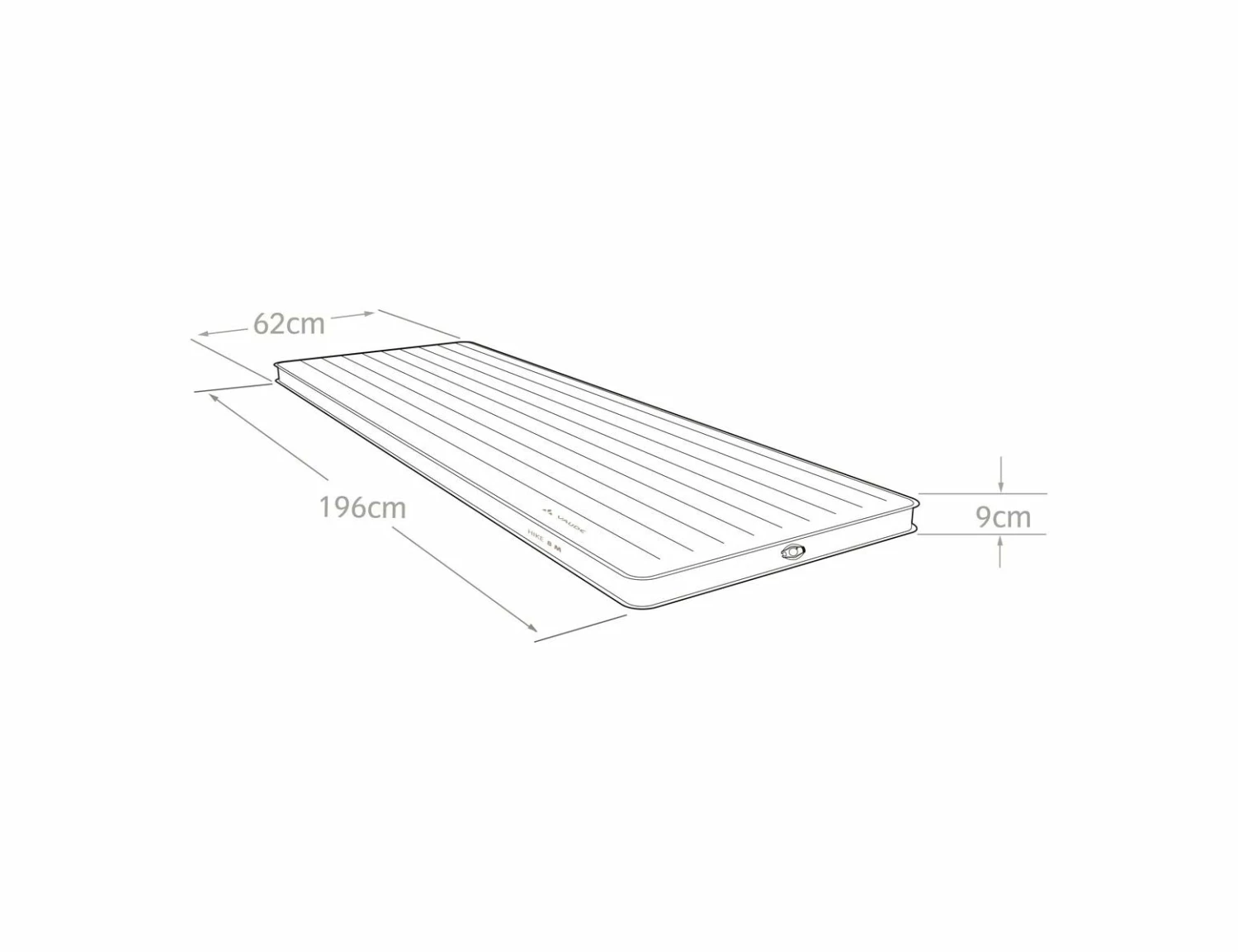 VAUDE HIKE 9 L 196CM Sleeping Mat 2 VAUDE HIKE 9 L 196CM Sleeping Mat - Image 2
