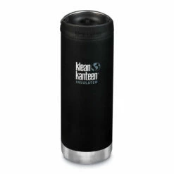 KLEAN KANTEEN TK WIDE INSULATED CAFE CAP 16OZ/473ML -Wildernessshop Shop Klean Kanteen TK Wide Insulated Cafe Cap 16OZ Shale Black