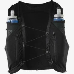 SALOMON ADVANCED SKIN 12 WITH FLASKS -Wildernessshop Shop Salomon advance skin 12 with flask black 1