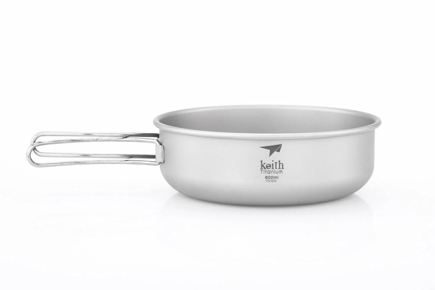 KEITH Titanium Bowl With Folding Handle (Ti5326) 1 KEITH Titanium Bowl With Folding Handle (Ti5326)