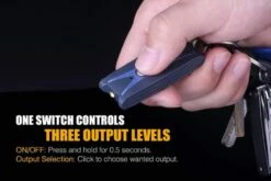 FENIX UC01 RECHARGEABLE TORCH BLUE -Wildernessshop Shop UC01 size switch 900x600 1