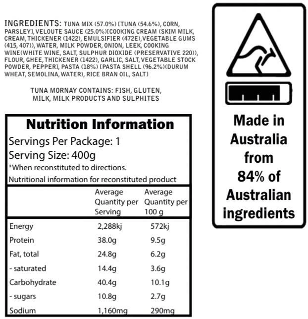 CAMPERS PANTRY TUNA MORNAY SINGLE SERVE 3 CAMPERS PANTRY TUNA MORNAY SINGLE SERVE - Image 3