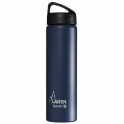 LAKEN STAINLESS STEEL THERMO BOTTLE 750ML -Wildernessshop Shop insulated bottle 075l stainless steel classic wide mouth NAVY