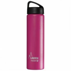 LAKEN STAINLESS STEEL THERMO BOTTLE 750ML -Wildernessshop Shop insulated bottle 075l stainless steel classic wide mouth PINK