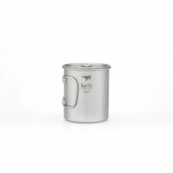 KEITH Single-Wall Titanium Mug With Handle / Lid 600ml -Wildernessshop Shop keith Ti3204 single wall titanium mug with titanium lid 450ml packed