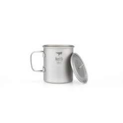 KEITH Single-Wall Titanium Mug With Handle/Lid 450ml (Ti3204)