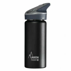LAKEN STAINLESS STEEL THERMO BOTTLE FLIP TOP 500ML -Wildernessshop Shop stainless steel thermo bottle 05 l tj5 1 BLACK