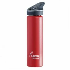 LAKEN STAINLESS STEEL THERMO BOTTLE FLIP TOP 750ML -Wildernessshop Shop stainless steel thermo bottle 075 l tj7 RED