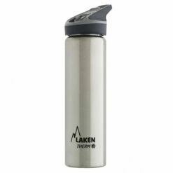 LAKEN STAINLESS STEEL THERMO BOTTLE FLIP TOP 750ML -Wildernessshop Shop stainless steel thermo bottle 075 l tj7 SILVER